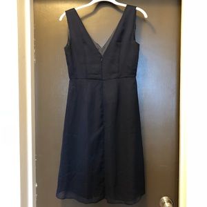 Navy J Crew Chiffon Dress